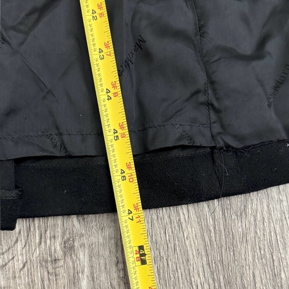 MaxMara Classic  Black Trench Coat Double Breast 100% Virgin Wool - Picture 5 of 16